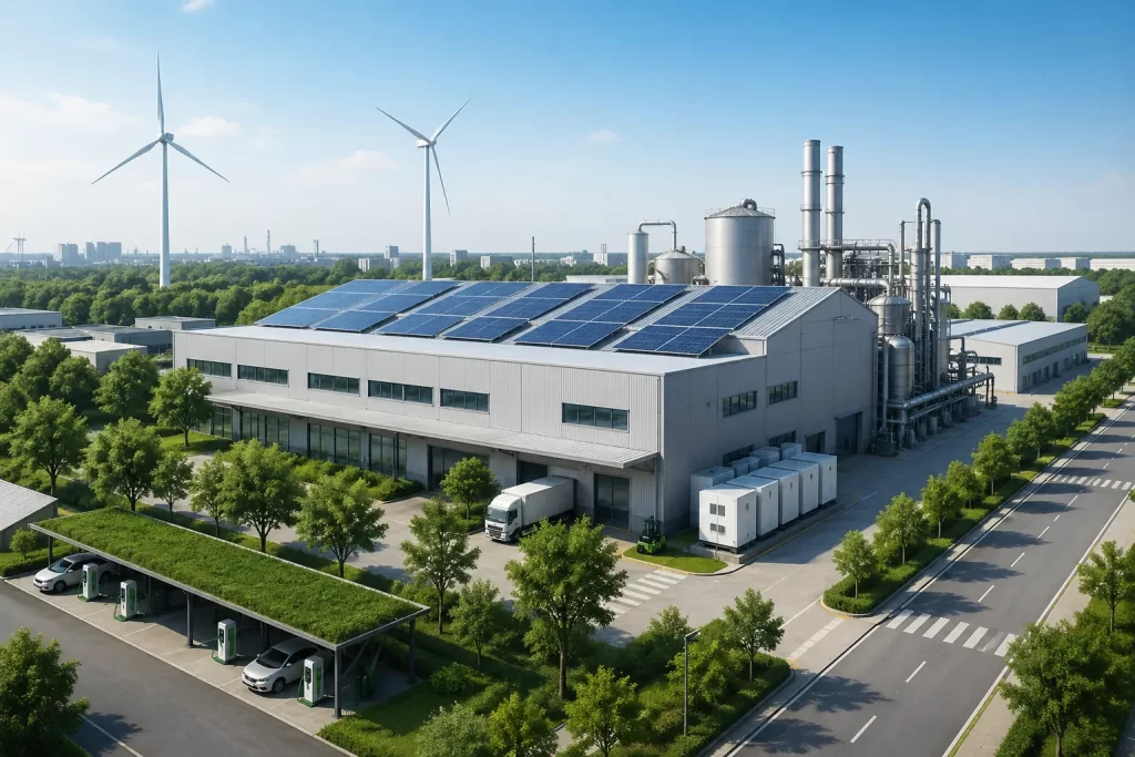 Praktische stappen voor bedrijven om energie te besparen en uitstoot te verlagen.