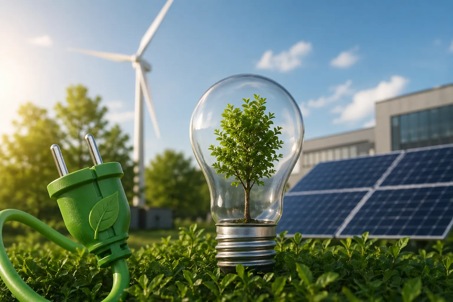 Duurzame energie met wind, zon en natuur als slimme keuze voor bedrijven.